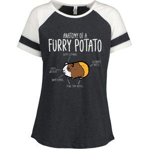 Guinea Pig Anatomy Of Furry Potato Funny Cavy Enza Ladies Jersey Colorblock Tee