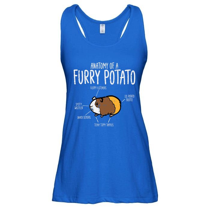 Guinea Pig Anatomy Of Furry Potato Funny Cavy Ladies Essential Flowy Tank