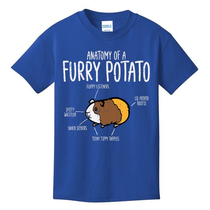 Guinea Pig Anatomy Of Furry Potato Funny Cavy Kids T-Shirt