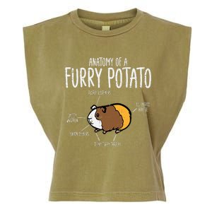 Guinea Pig Anatomy Of Furry Potato Funny Cavy Garment-Dyed Women's Muscle Tee