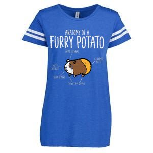 Guinea Pig Anatomy Of Furry Potato Funny Cavy Enza Ladies Jersey Football T-Shirt