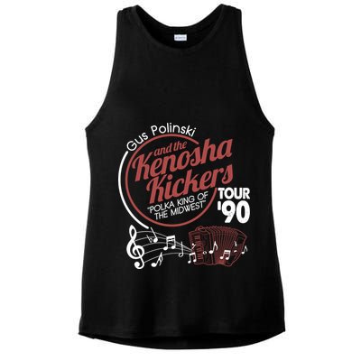 Gus Polinski And The Kenosha Kickers Polka King Of The Midwest 1990 Tour Ladies PosiCharge Tri-Blend Wicking Tank