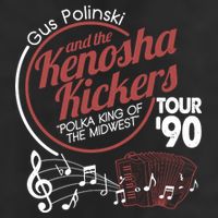 Gus Polinski And The Kenosha Kickers Polka King Of The Midwest 1990 Tour 7 Panel Mesh Trucker Snapback Hat