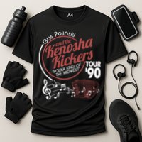 Gus Polinski And The Kenosha Kickers Polka King Of The Midwest 1990 Tour Cooling Performance Crew T-Shirt