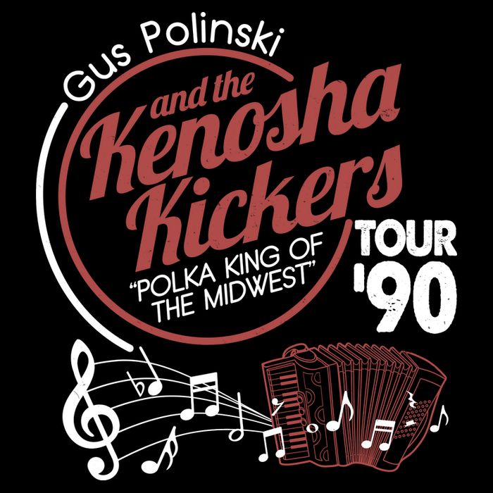 Gus Polinski And The Kenosha Kickers Polka King Of The Midwest 1990 Tour Cooling Performance Crew T-Shirt