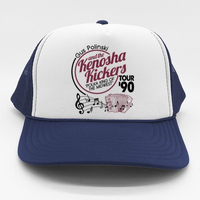 Gus Polinski And The Kenosha Kickers Polka King Of The Midwest 1990 Tour Trucker Hat