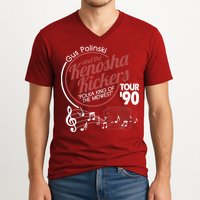 Gus Polinski And The Kenosha Kickers Polka King Of The Midwest 1990 Tour V-Neck T-Shirt