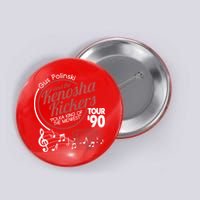 Gus Polinski And The Kenosha Kickers Polka King Of The Midwest 1990 Tour Button