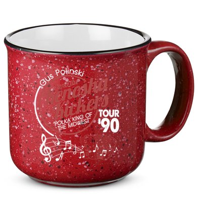 Gus Polinski And The Kenosha Kickers Polka King Of The Midwest 1990 Tour 15oz Campfire Ceramic Mug