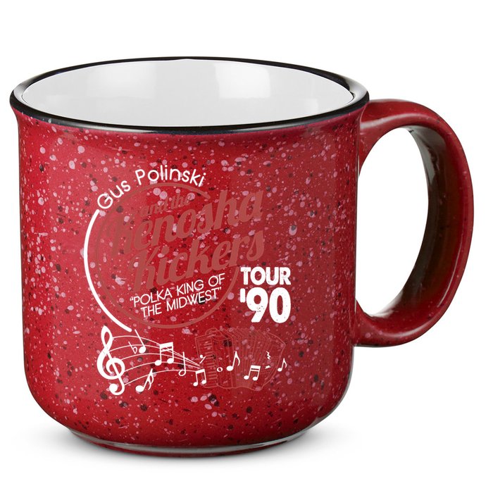 Gus Polinski And The Kenosha Kickers Polka King Of The Midwest 1990 Tour 15oz Campfire Ceramic Mug
