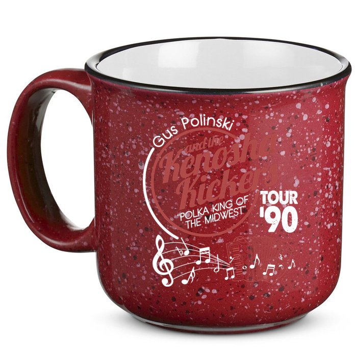 Gus Polinski And The Kenosha Kickers Polka King Of The Midwest 1990 Tour 15oz Campfire Ceramic Mug