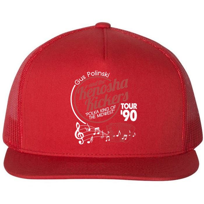 Gus Polinski And The Kenosha Kickers Polka King Of The Midwest 1990 Tour Flat Bill Trucker Hat