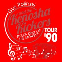 Gus Polinski And The Kenosha Kickers Polka King Of The Midwest 1990 Tour Flat Bill Trucker Hat