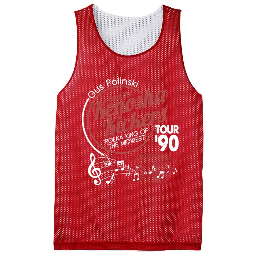 Gus Polinski And The Kenosha Kickers Polka King Of The Midwest 1990 Tour Mesh Reversible Basketball Jersey Tank