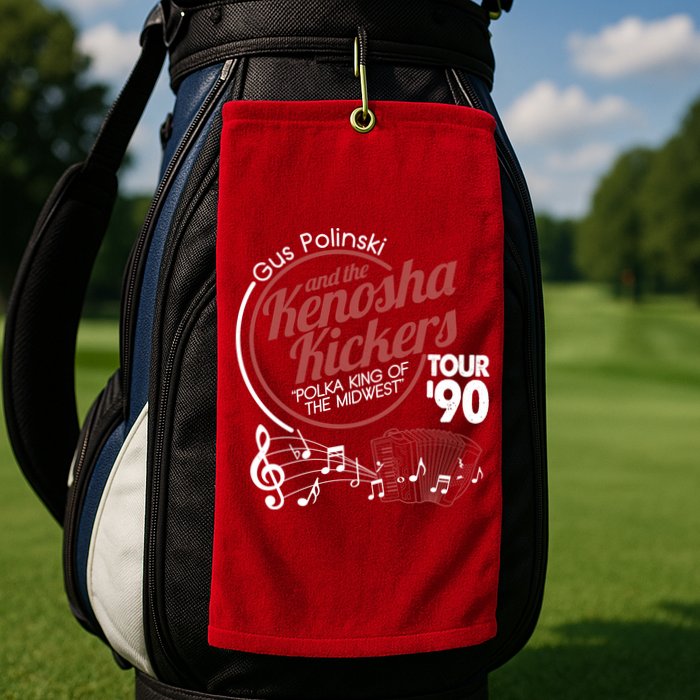 Gus Polinski And The Kenosha Kickers Polka King Of The Midwest 1990 Tour Golf Towel