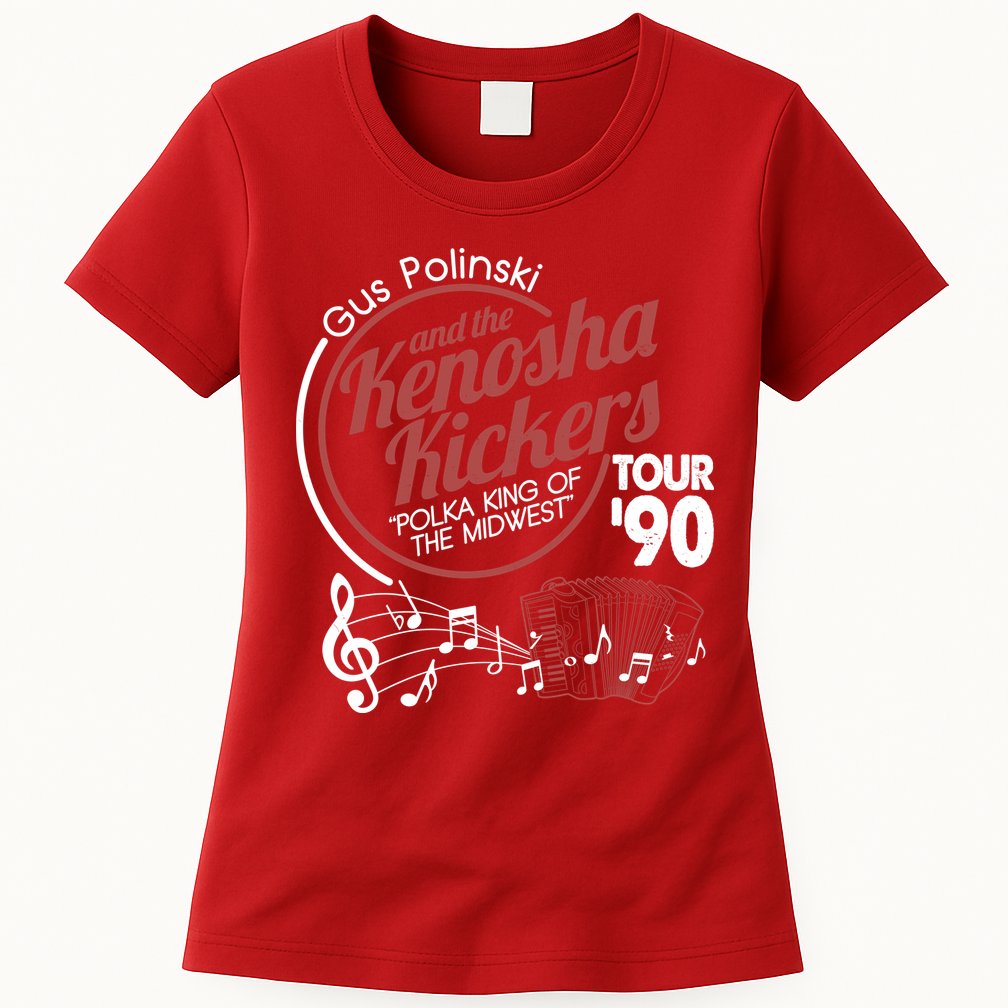 Gus Polinski And The Kenosha Kickers Polka King Of The Midwest 1990 Tour Womens T-Shirt