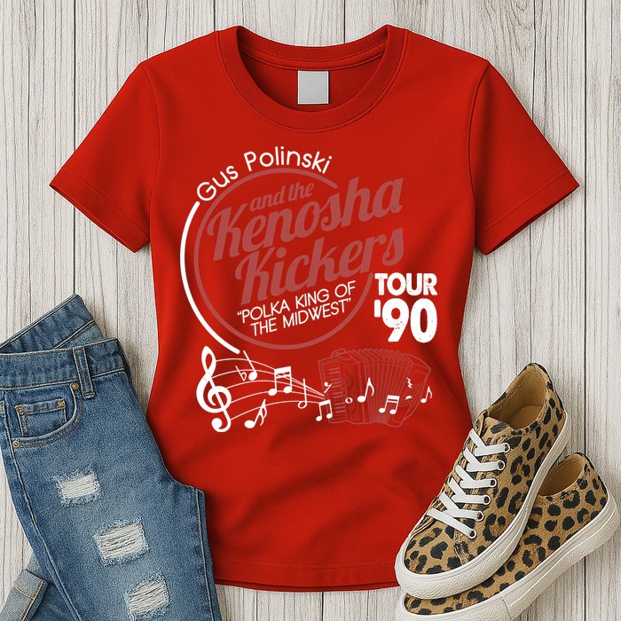 Gus Polinski And The Kenosha Kickers Polka King Of The Midwest 1990 Tour Womens T-Shirt