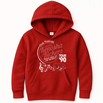 Gus Polinski And The Kenosha Kickers Polka King Of The Midwest 1990 Tour Kids Hoodie