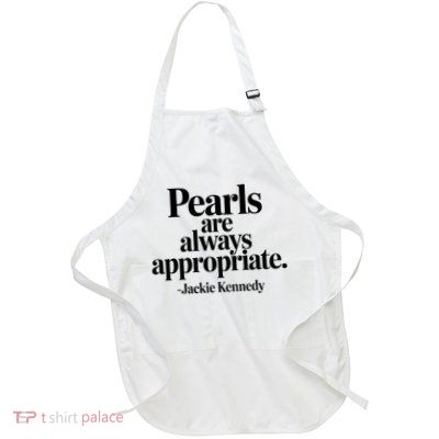 Groovy Pearls Are Always Appropriate Classic Pear Full-Length Apron With Pockets