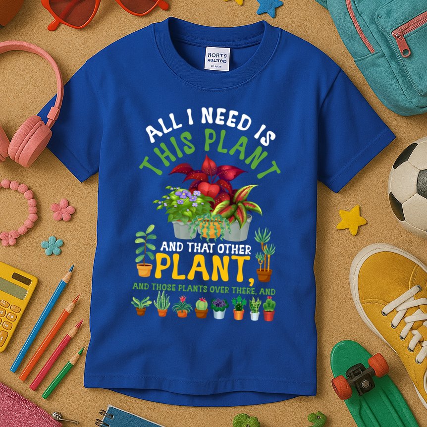 Gardening Plants All I Need Is This Plant And That Other Pl Funny Gift Kids T-Shirt