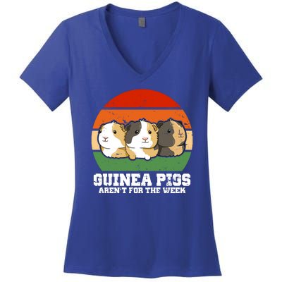 Guinea Pigs Aren't For The Week Women's V-Neck T-Shirt