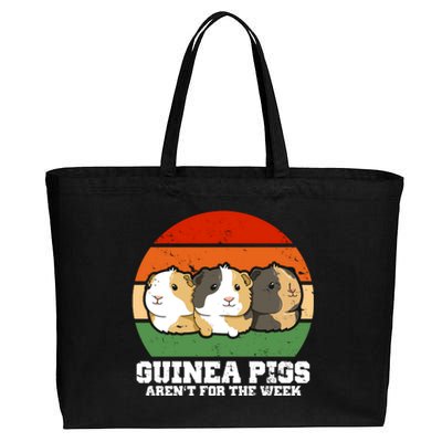 Guinea Pigs Aren't For The Week Cotton Canvas Jumbo Tote