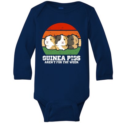 Guinea Pigs Aren't For The Week Baby Long Sleeve Bodysuit