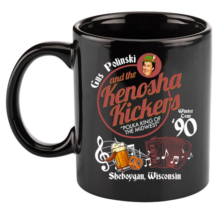 Gus Polinski And The Kenosha Kickers Sheboygan Wisconsin Winter Tour 1990 11oz C Handle Ceramic Mug