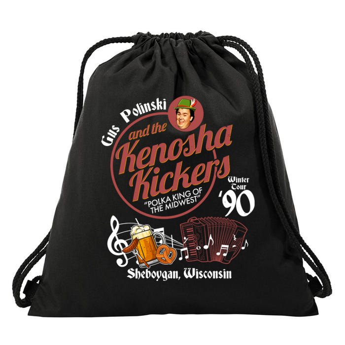 Gus Polinski And The Kenosha Kickers Sheboygan Wisconsin Winter Tour 1990 Drawstring Bag