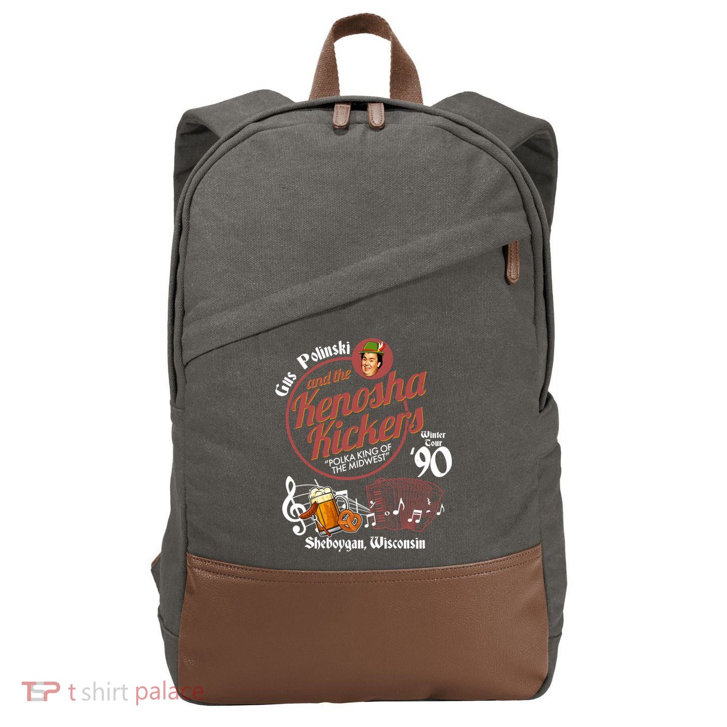 Gus Polinski And The Kenosha Kickers Sheboygan Wisconsin Winter Tour 1990 Cotton Canvas Backpack