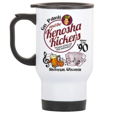 Gus Polinski And The Kenosha Kickers Sheboygan Wisconsin Winter Tour 1990 Stainless Steel Travel Mug