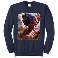 Guinea Pig American Flag 4th July Independence Eagle Sweatshirt