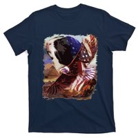 Guinea Pig American Flag 4th July Independence Eagle T-Shirt