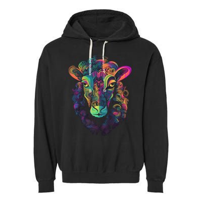 Graffiti Pop Art Of Sheep Animal Graphic Tees For Garment-Dyed Fleece Hoodie