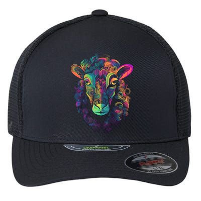 Graffiti Pop Art Of Sheep Animal Graphic Tees For Flexfit Unipanel Trucker Cap