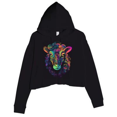 Graffiti Pop Art Of Sheep Animal Graphic Tees For Crop Fleece Hoodie