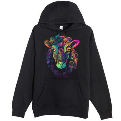 Graffiti Pop Art Of Sheep Animal Graphic Tees For Premium Pullover Hoodie