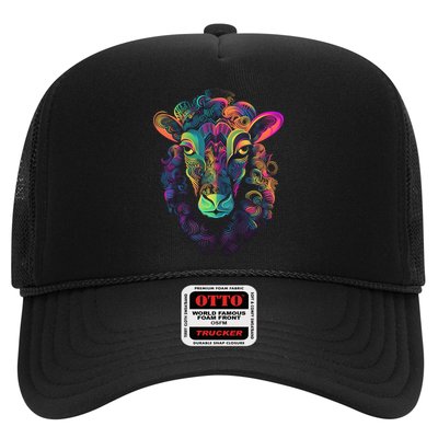 Graffiti Pop Art Of Sheep Animal Graphic Tees For Trucker Hat