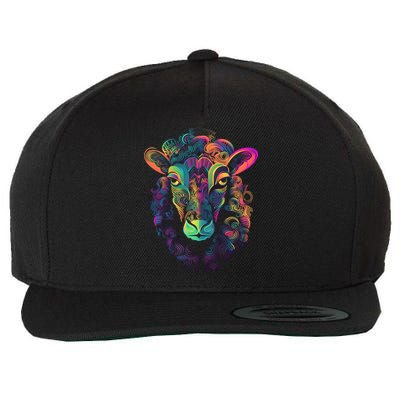 Graffiti Pop Art Of Sheep Animal Graphic Tees For Wool Snapback Cap