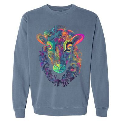 Graffiti Pop Art Of Sheep Animal Graphic Tees For Garment-Dyed Sweatshirt