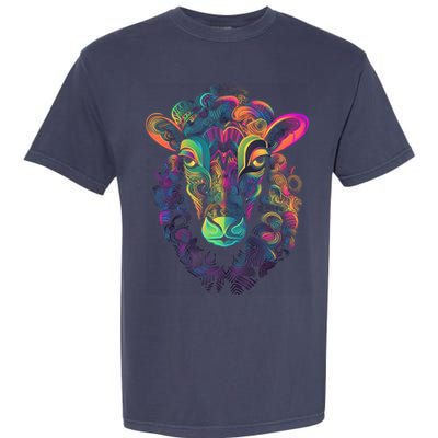 Graffiti Pop Art Of Sheep Animal Graphic Tees For Garment-Dyed Heavyweight T-Shirt