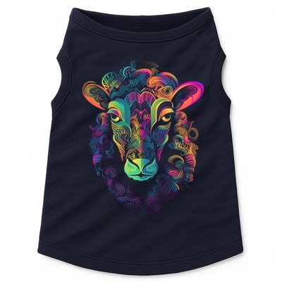 Graffiti Pop Art Of Sheep Animal Graphic Tees For Doggie Tank