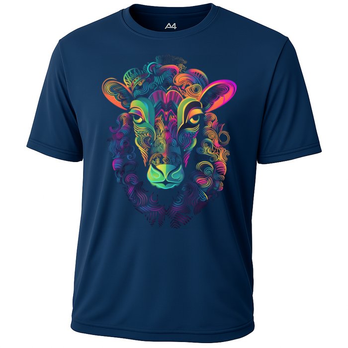 Graffiti Pop Art Of Sheep Animal Graphic Tees For Cooling Performance Crew T-Shirt