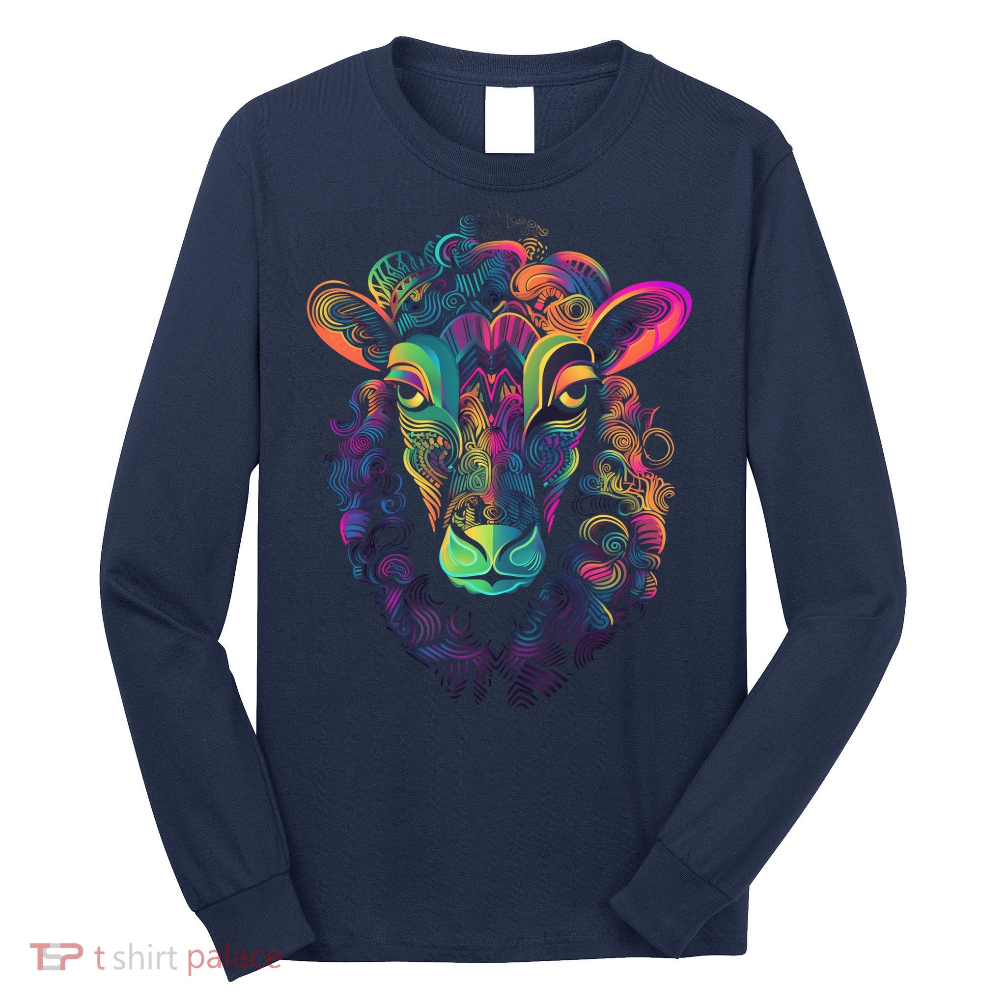 Graffiti Pop Art Of Sheep Animal Graphic Tees For Long Sleeve Shirt