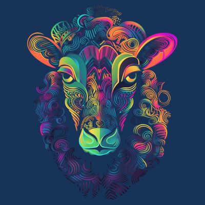 Graffiti Pop Art Of Sheep Animal Graphic Tees For T-Shirt