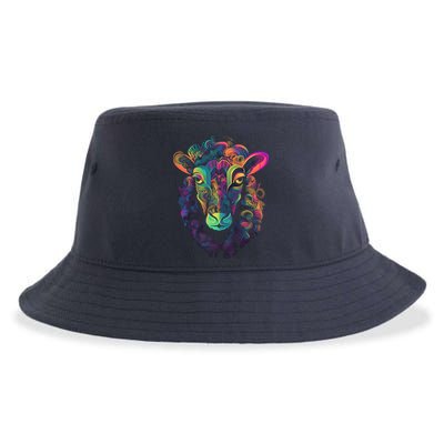 Graffiti Pop Art Of Sheep Animal Graphic Tees For Sustainable Bucket Hat