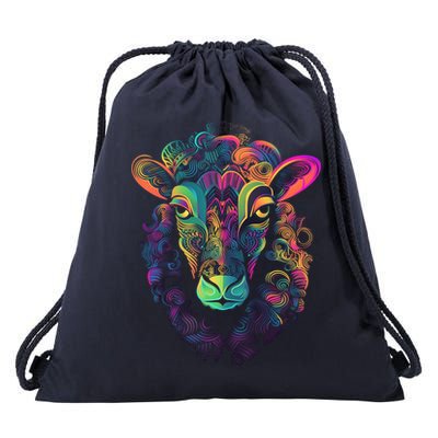 Graffiti Pop Art Of Sheep Animal Graphic Tees For Drawstring Bag
