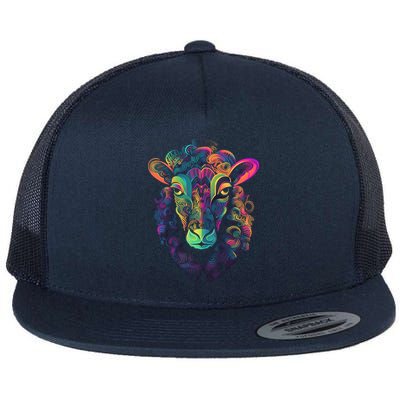 Graffiti Pop Art Of Sheep Animal Graphic Tees For Flatbill Hat