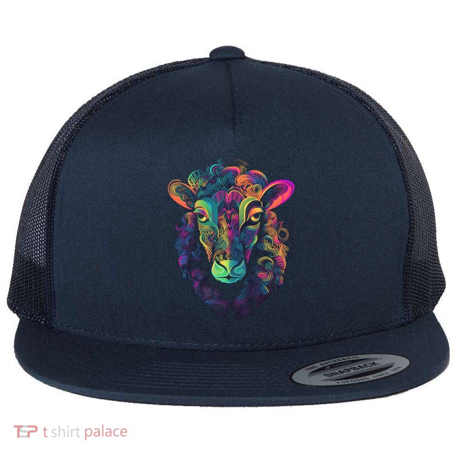 Graffiti Pop Art Of Sheep Animal Graphic Tees For Flatbill Hat