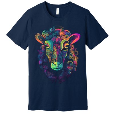 Graffiti Pop Art Of Sheep Animal Graphic Tees For Premium T-Shirt